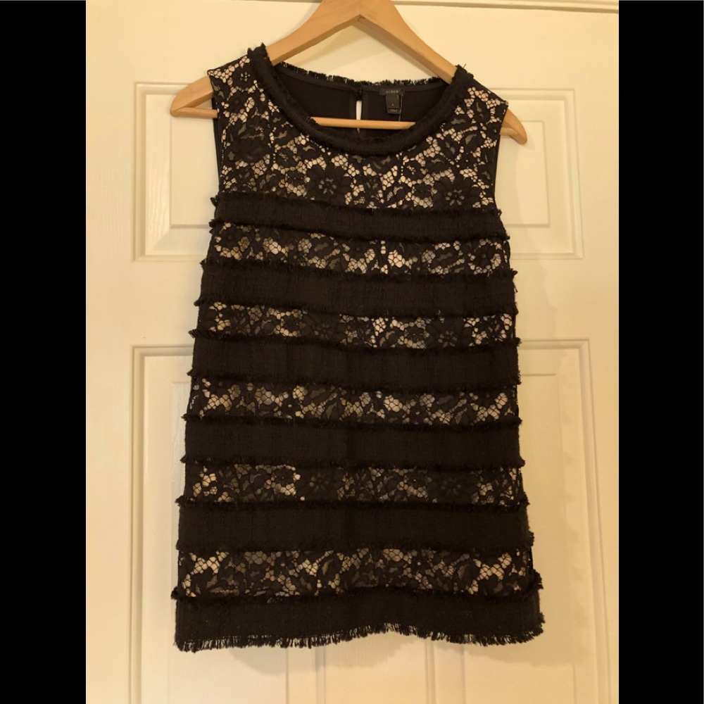 NWT J Crew Lace Shell -L